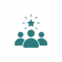 Teamwork symbol with star